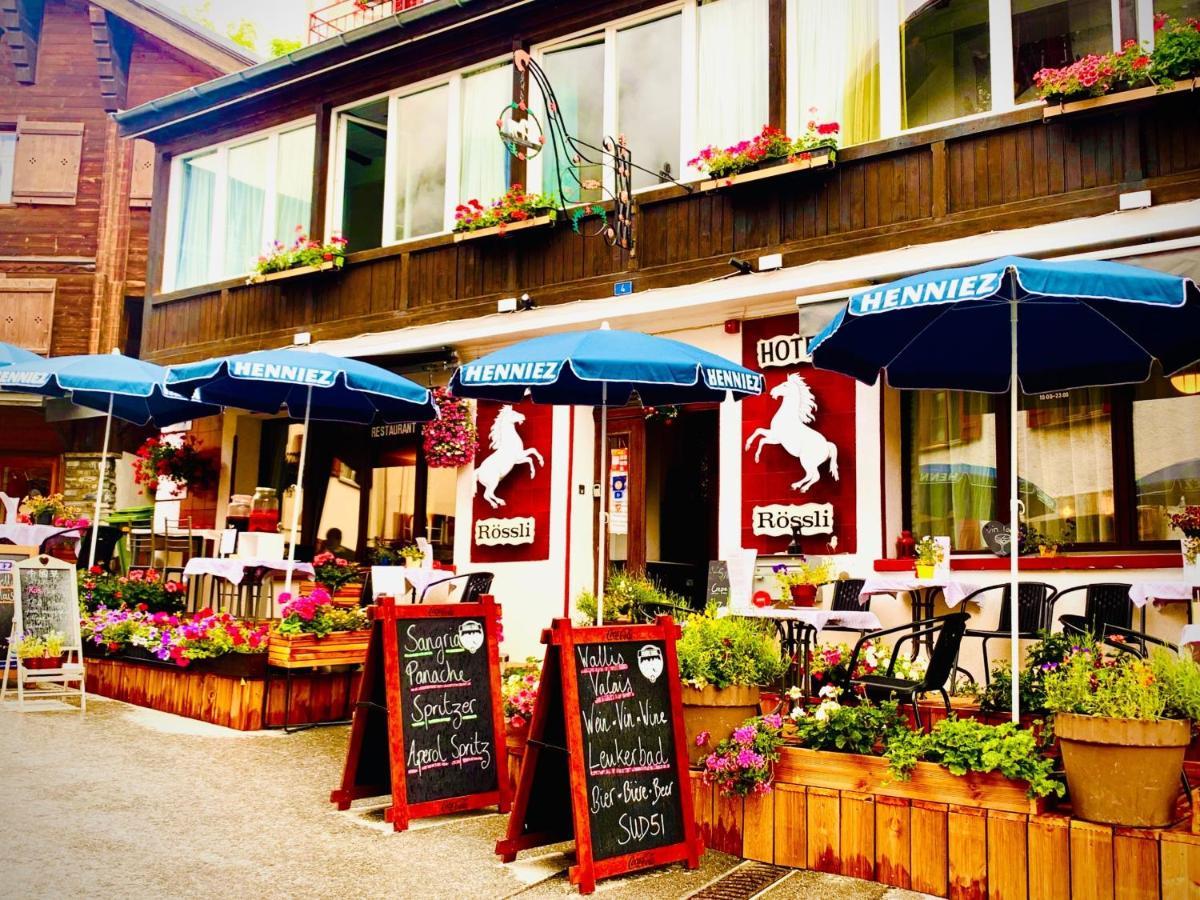 Weisses Roessli Hotel Leukerbad Buitenkant foto